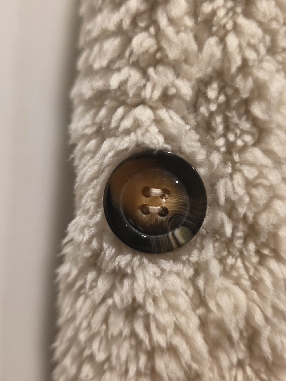 Teddy Sherpa Hooded Vest Cream Cable Knit Texture Size M NWOT - Picture 11 of 14